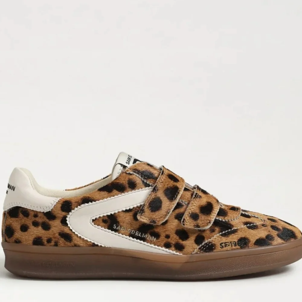 Sam Edelman Talia Leopard Brahama Hair Velcro Sneakers 9 - Picture 6 of 9